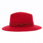Chapeau Made in France Traveller Max feutre laine Rouge - Traclet
