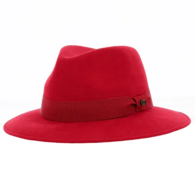 Chapeau Made in France Traveller Max feutre laine Rouge - Traclet Reference : 18677 | Chapellerie Traclet