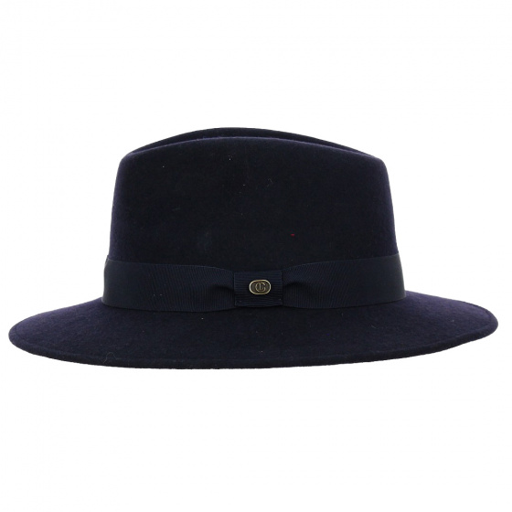 Made in France Traveller Max Wool Felt Hat Navy - Traclet Made in France Traveller Max Wool Felt Hat Navy - Traclet
