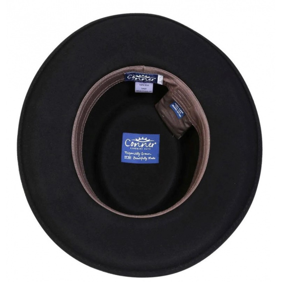 Chapeau Gambler Feutre Laine Noir Chapeau Gambler Feutre Laine Noir