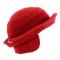 Elza Red Polar Bob Hat with Earmuffs - Traclet