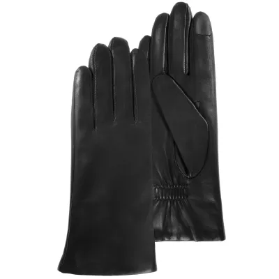 Gants Femme Tactiles Cuir Noir - Isotoner