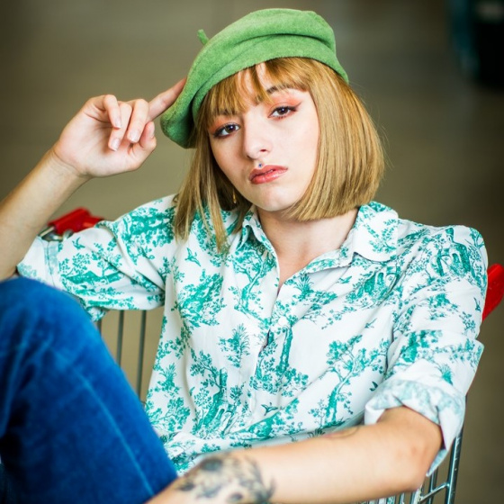 Green Denise Polar Beret made in France - Traclet