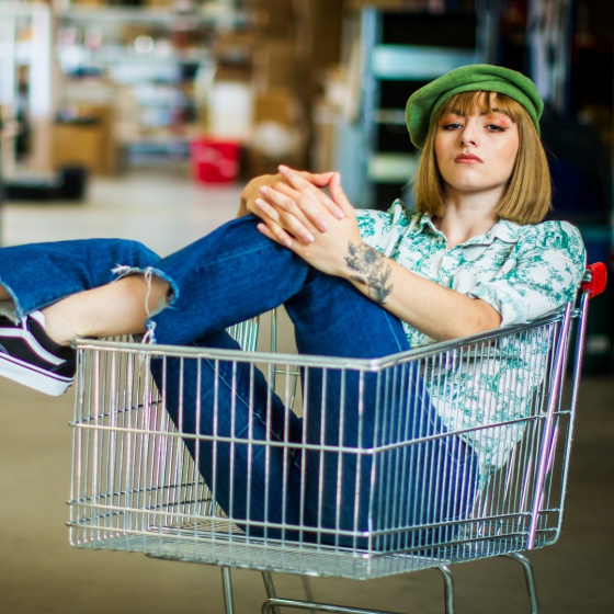 Green Denise Polar Beret made in France - Traclet