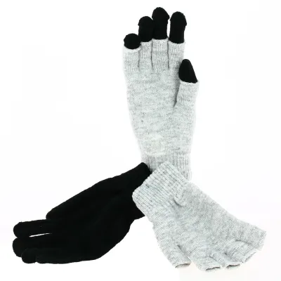 Grey Acrylic Gloves - Mitts - Traclet