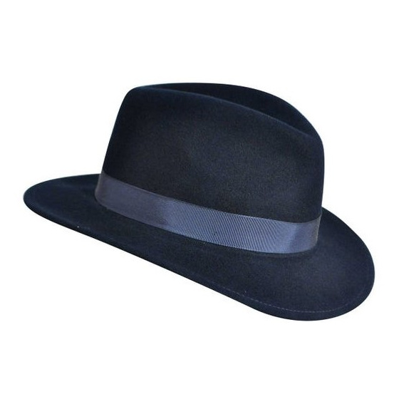 Navy Curtis Fedora Hat - Bailey