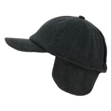 Casquette Baseball Cache-Oreilles Laine Gris - Traclet Référence : 18751 | Chapellerie Traclet