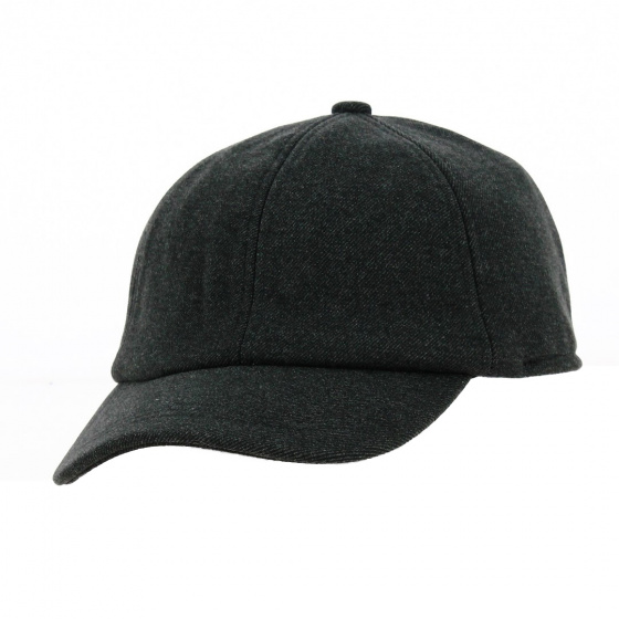 Grey Wool Baseball Cap with Ear Flaps - Traclet