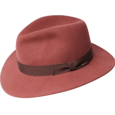 Chapeau Fedora Curtis Feutre Terracotta - Bailey- boutique bailey Reference : 18755| Chapellerie Traclet