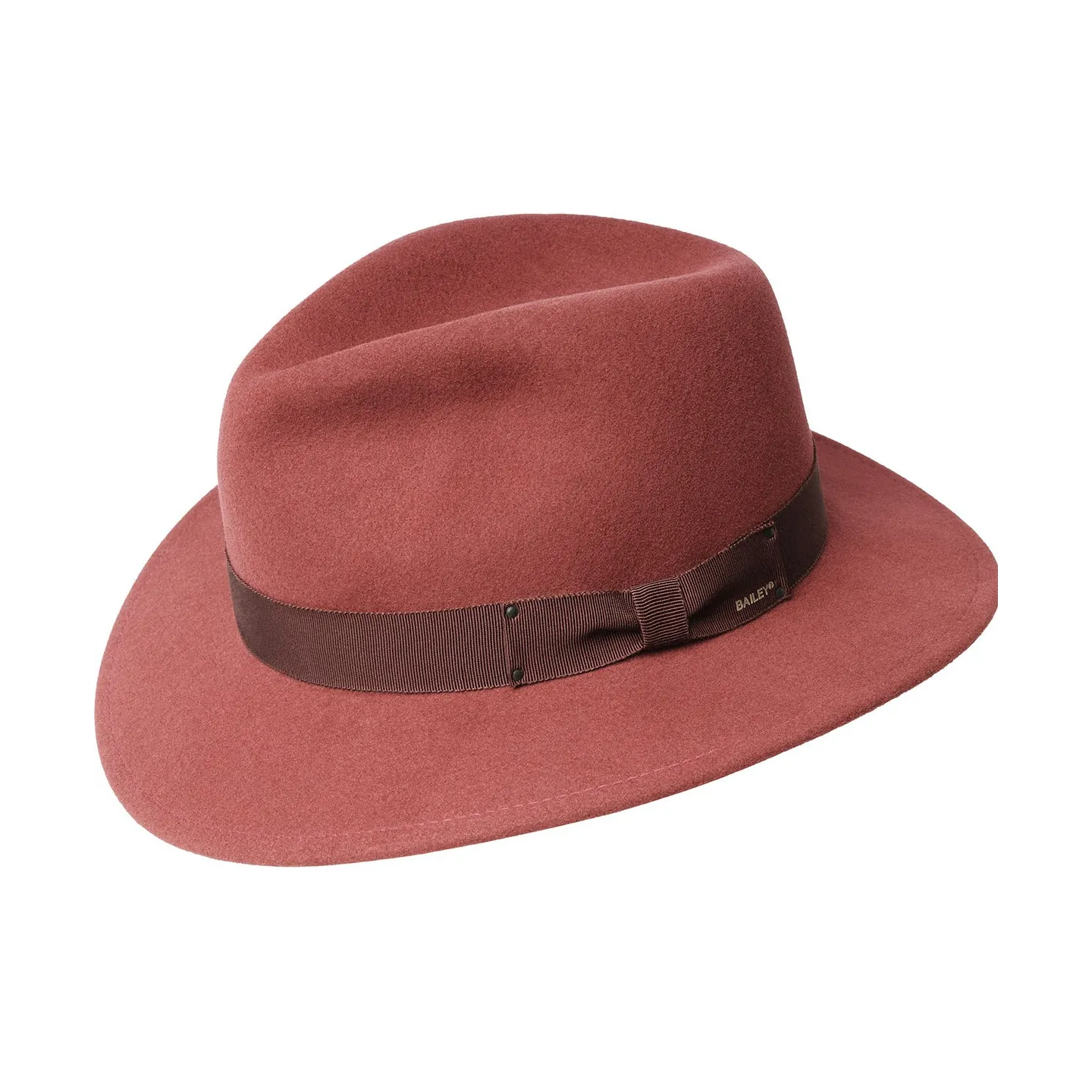 Chapeau Fedora Curtis Feutre Terracotta - Bailey- boutique bailey Reference : 18755| Chapellerie Traclet