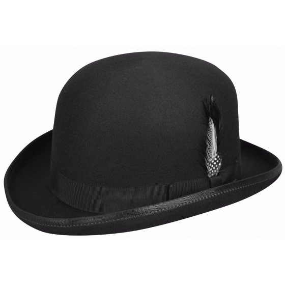 Chapeau Derby Melon Feutre Noir - Bailey