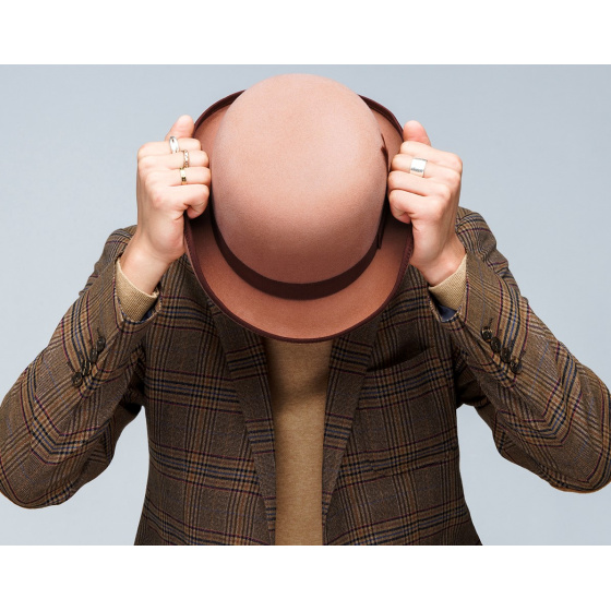 Chapeau Derby Melon Feutre Argile Italienne - Bailey