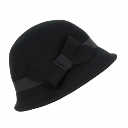Black Melody Cloche Hat - Traclet