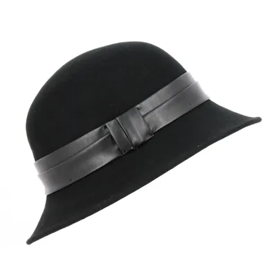Chapeau Cloche Ninon Noir - Traclet Reference : 18767 | Chapellerie Traclet