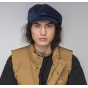 Navy Spitfire Cord Newsboy Cap - Kangol