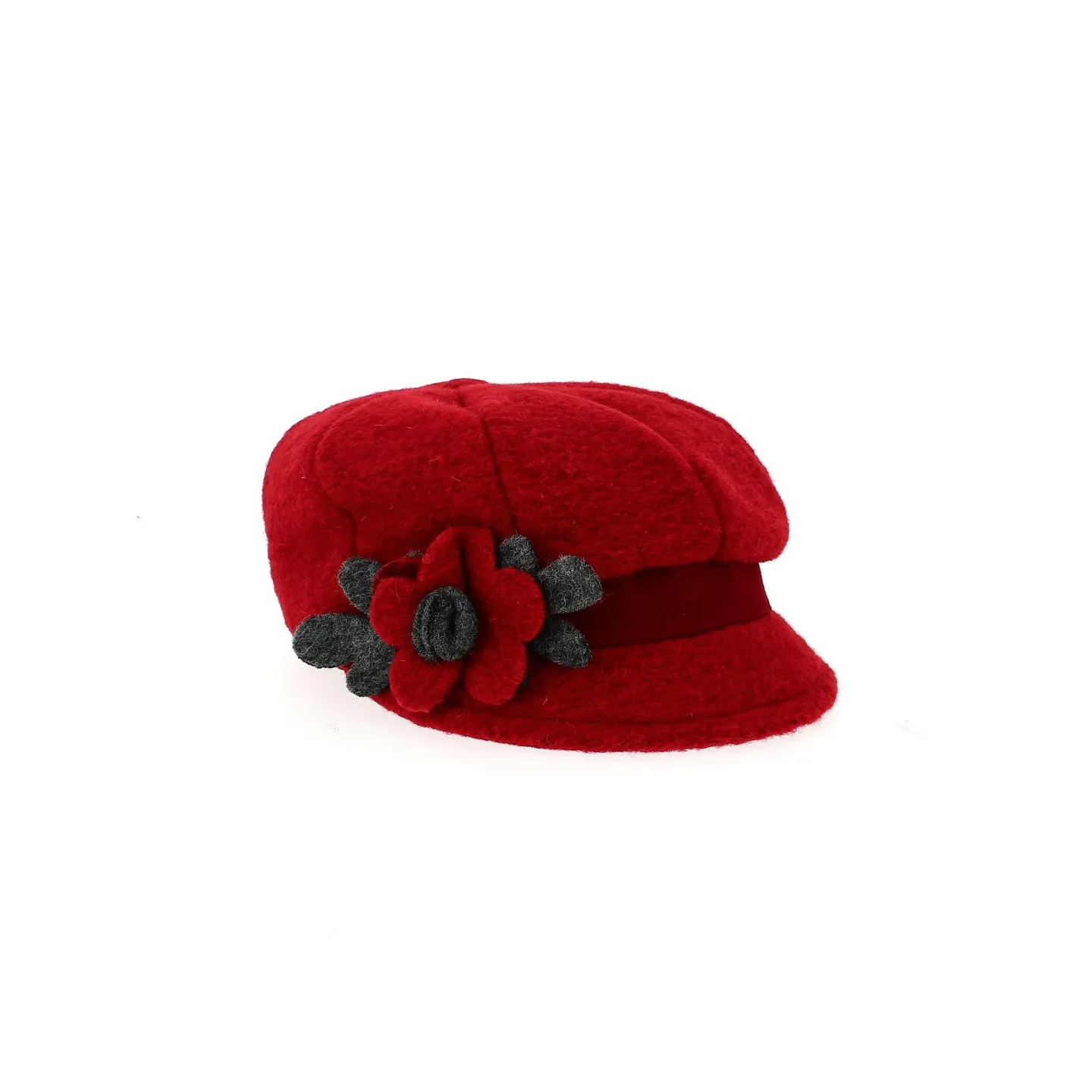 Casquette Gavroche Le Lana laine rouge - Traclet