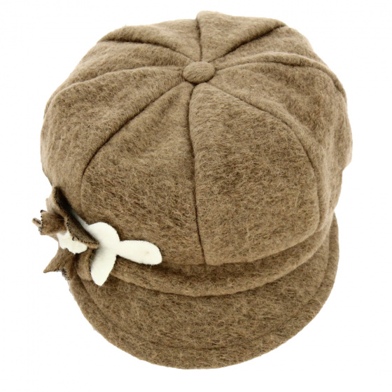 Le Lana Wool Newsboy Cap Beige - Traclet