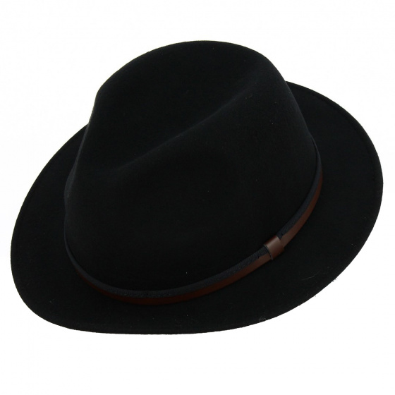 Chapeau Traveller Siene Feutre Imperméable Noir - Traclet