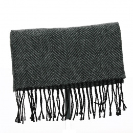 Grey Chevron Acrylic Scarf - Traclet
