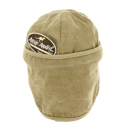 Casquette Baseball Cache-Oreilles Coton Beige - Traclet Casquette Baseball Cache-Oreilles Coton Beige - Traclet