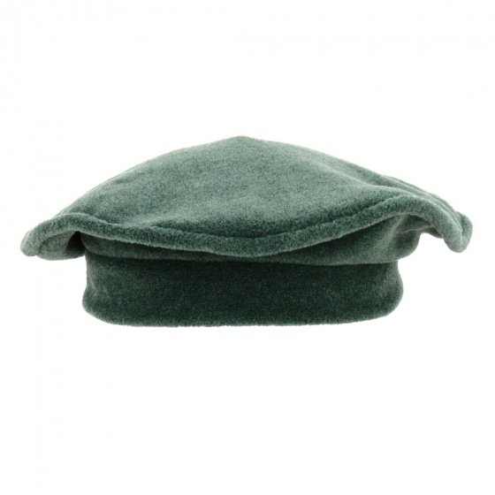 Odile Fir Green Fleece Beret - Traclet