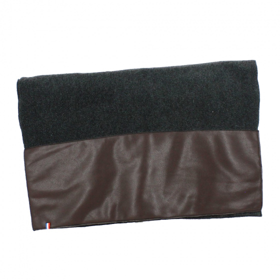 Polar Fleece & Faux Leather Sylvie Scarf - Traclet