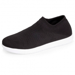 Black Laceless Stretch Knit Sneakers - Isotoner