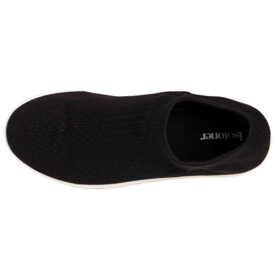 Baskets Maille Strech Sans Lacets Noir - Isotoner