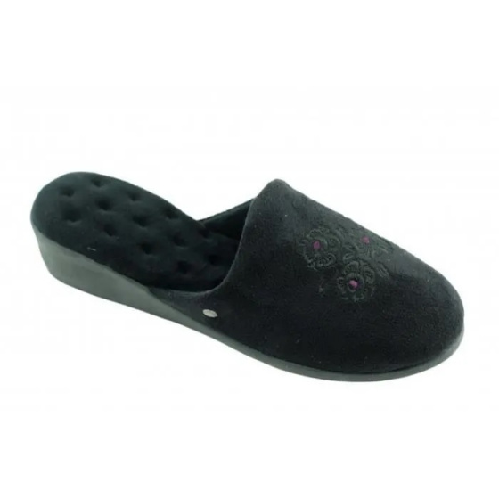 Women's Suede Mule Slippers - 4 cm heel - Isotoner