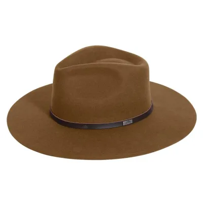 Brown Wool Felt Traveller Banjo Hat - Conner Hats Reference: 18795 | Traclet Hat Shop