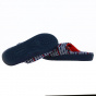 Women's Mule Slippers Blue Stripes X-TRA COMFORT Sole - Isotoner