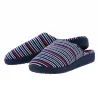 Chaussons mules Femme Rayures Bleues Semelle X-TRA CONFORT - Isotoner Référence : 14871 | Chapellerie Traclet