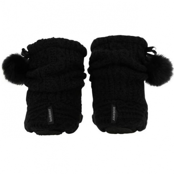 Chaussons bottillons tricot Noir - Isotoner