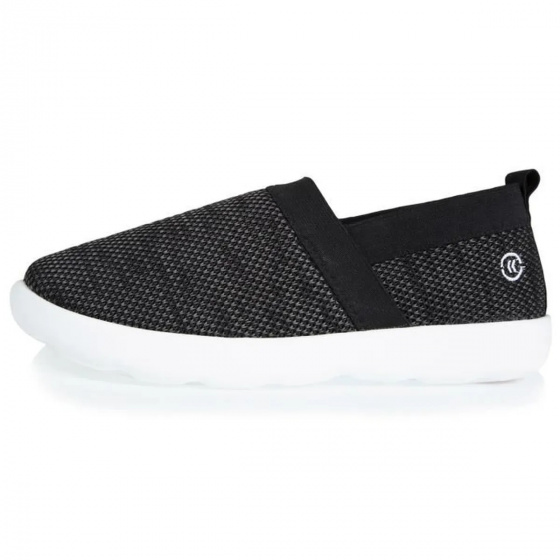Heather Black Slip-On Stretch Knit Sneakers - Isotoner