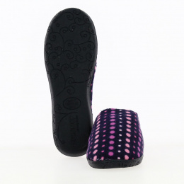 Mules Femme Velours Pois Rose Semelle X-TRA CONFORT - Isotoner