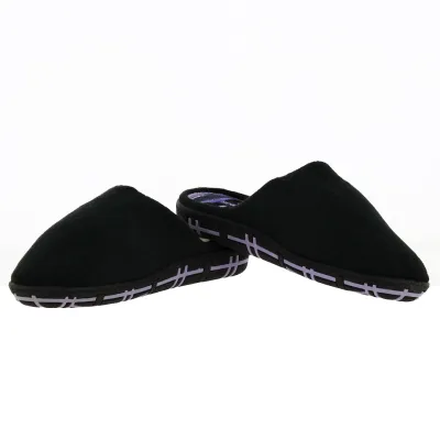 Mules Femme Velours Noir Semelle X-TRA CONFORT - Isotoner Référence : 18803 | Chapellerie Traclet