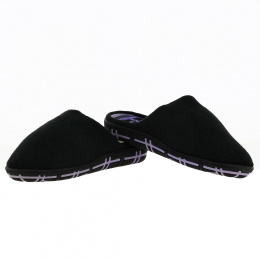 Women's Black Velvet Slippers with X-TRA COMFORT Sole - Isotoner