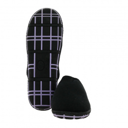 Women's Mules Velvet Black Sole X-TRA CONFORT - Isotoner