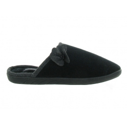 Women's Black Velvet Mules with X-TRA COMFORT Sole - Isotoner