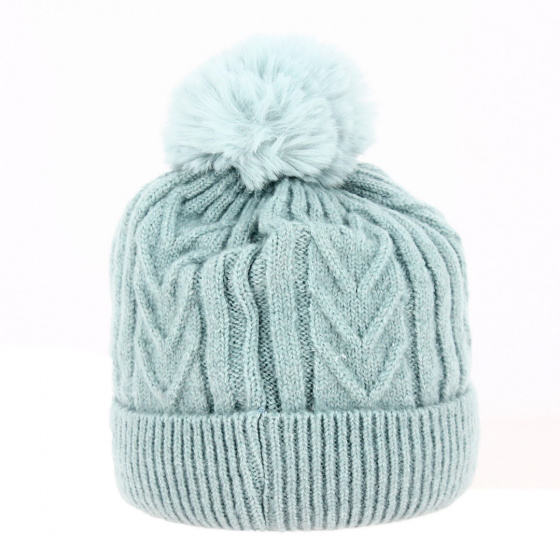 Beige Calida Pompom Beanie - Pacito