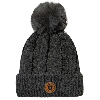 Bonnet Pompon Calida Noir - Pacito Reference : 18808| Chapellerie Traclet