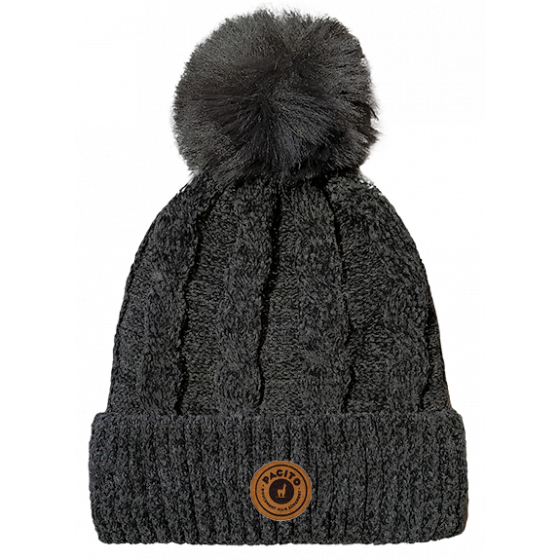 Calida Black Pompom Beanie - Pacito