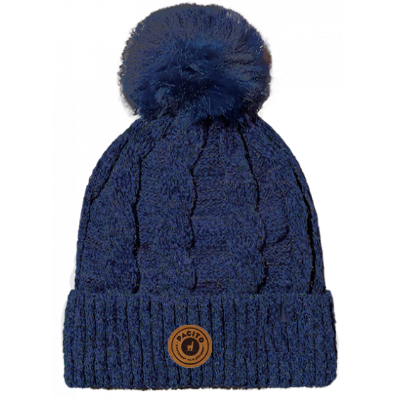 Navy Calida Pompom Beanie - Pacito