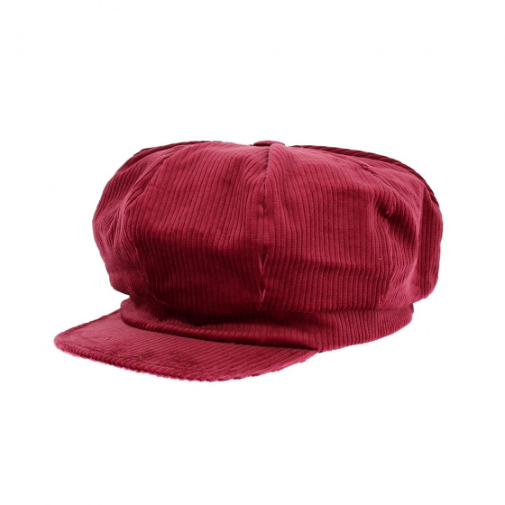 Casquette Gavroche La Jota velours Bordeaux- Traclet