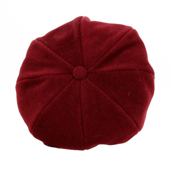 Burgundy Newsboy Cap - Traclet