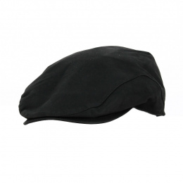 Casquette Plate Amos Cuir Noire - Traclet
