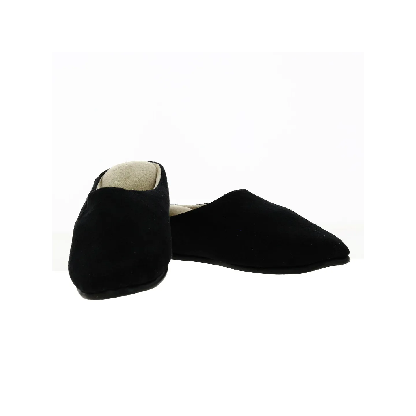 Chaussons Mules Homme Noir - Isotoner Reference : 18824| Chapellerie Traclet