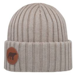 Björn Merino Wool Beanie with Turn-up Vanilla - Super Yellow
