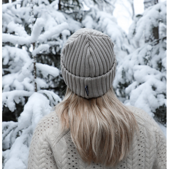 Björn Merino Wool Beanie with Turn-up Vanilla - Super Yellow Björn Merino Wool Beanie with Turn-up Vanilla - Super Yellow