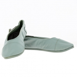 Chaussons Ballerinas Women Leather Sky Blue - Isotoner